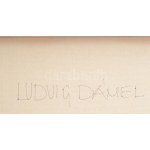 Ludvig Dániel (1981-): Akt (nő). Olaj, vászon, jelezve középen lent, hátoldalán autográf felirattal...
