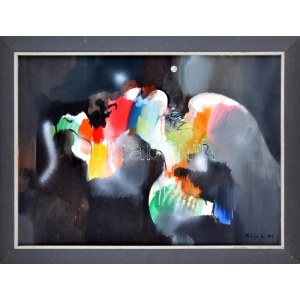 Urbán György (1936-2011): Etűd. Olaj, vászon, jelzett. Hátoldalon autográf felirattal, 60×81 cm. / oil on canvas...