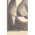 Gádor Emil (1911-1998): 1956. Ceruza, papír, jelzett, hátoldalán autográf felirattal. Üvegezett fakeretben. 12x12,5 cm ...