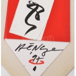 Hencze Tamás (1938-2018): Nyakkendő terv, 1997. Vegyes technika, kollázs, karton, kartonra rögzítve. Jelezve alul...