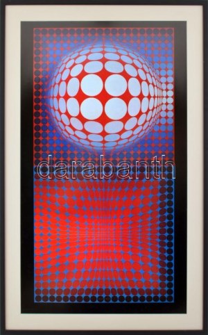 Vasarely Victor (1908-1997): VP-Host, 1970-72. Heliogravűr, papír. Neuchatel, Éditions du Griffon kiadása...