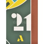 Bortnyik Sándor: Szitanyomat, 1921. Szitanyomat, papír. Készítette 1979-ben 130 példányban a Pesti Műhely: Bak Imre...
