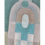 Jakobovits Miklós (1936-2012): Alakzatok 2. Olaj, karton, jelzett a hátoldalán. Fakeretben. 38,5x24 cm ...