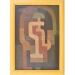 Jakobovits Miklós (1936-2012): Alakzatok 1. Olaj, karton, jelzett a hátoldalán. Fakeretben. 38x26,5 cm ...
