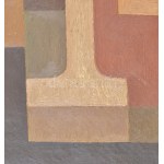 Jakobovits Miklós (1936-2012): Alakzatok 1. Olaj, karton, jelzett a hátoldalán. Fakeretben. 38x26,5 cm ...