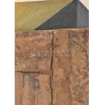 Szikora Tamás (1943-2012): Doboz és színes árnyéka, 2007. Olaj, karton, kollázs, fa, jelezve balra lent. 58x46...