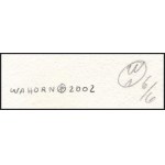 Wahorn András (1953-): Herpo, 2002. Computer print, dombornyomás, merített papír, jelzett, számozott (6/6), 26×25 cm ...