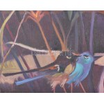 Ota Janecek (1919-1996): Este. Olaj, vászon. Jelezve középen lent. Hátoldalán autográf felirattal. 47,5x66 cm...