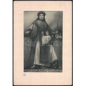 Erhardt Ernő (1898-1958): Erdély, 1940. Irredenta nyomtatvány. Heliogravür, papír. Jelzett a nyomaton...