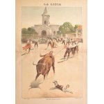 19 db Bikaviadalokat ábrázoló nagy méretű litográfia. - Spanyolország, 1890-es évek...
