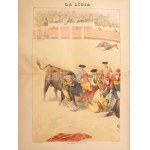 19 db Bikaviadalokat ábrázoló nagy méretű litográfia. - Spanyolország, 1890-es évek...