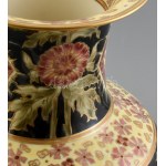 Zsolnay díszváza, kézzel festett porcelán, jelzett, festő: Vaucsa Vali, hibátlan, m:42cm