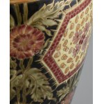 Zsolnay díszváza, kézzel festett porcelán, jelzett, festő: Vaucsa Vali, hibátlan, m:42cm