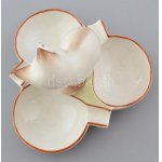 Zsolnay rókás hamutartó, kézzel festett porcelán, (tervezte: Sinkó András 1936 körül (1901-1976)), kézzel festett...