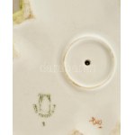 Zsolnay rókás hamutartó, kézzel festett porcelán, (tervezte: Sinkó András 1936 körül (1901-1976)), kézzel festett...