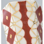 Zsolnay art deco festésű váza. Kézzel festett, jelzett, Mällner M. 1937. Kevés kopással...