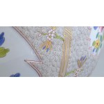 Antik Herendi Cubas (CU) mintás dísz váza, kézzel festett porcelán, jelzett, kopásnyomokkal, a hal farka...