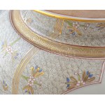 Antik Herendi Cubas (CU) mintás dísz váza, kézzel festett porcelán, jelzett, kopásnyomokkal, a hal farka...