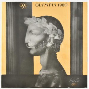 Szász Endre (1926-2003): Olympia 1980 (limitált példány (30/14)) Magyar Cselgáncs Szönetség. Porcelán kép, aranyozott...