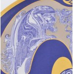 Hollóházi porcelán Szász Endre által tervezett dísz tál. Matricás, jelzett, sorszámozott. 7/20 Minimális kopással d...