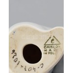 Ćmielów macska. Tervezte Mieczysław Naruszewicz (1923-2006), 1956. kézzel festett porcelán...