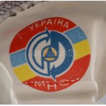 Ukrán Zaporozsjei porcelán figura, Bohdan Hmelnickij, kézzel festett, jelzett, hibátlan, m: 22...