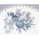 Sarreguemines Flore, francia tányérok, 4 db lapos, 2 db leveses tányér, jelzett, 1890-1900 körül, d: 24 cm...