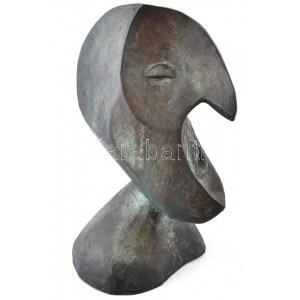 Gaál József (1960):Holdas fej 2004. Bronz, Jelzett. Számozott: I/VII. Reprodukálva: Gömör Béla: Kisplasztikai körkép...