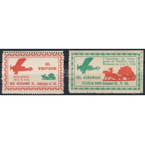 1932 III. Philprok 2 klf légiposta levélzáró / labels