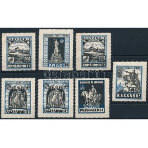 1920 körül 7 db irredenta levélzáró / labels