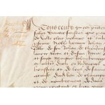 1487 Landon, Franciaországban kiállított kilépési engedély rendből? Pergamen, aláírt ...