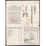 1853 Ferdinánd Északi Vasút fuvarlevél / North railways bill of freight
