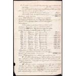 1876 Szerződés magas díjlerovással: 3 x 20Ft, 7Ft, 1Ft, 75kr (245.500)