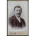 1903 Kézdi-Kovács László (1864-1942) festőművész, műkritikus, a Pesti Hírlap munkatársa fényképes igazolványa a Cs. K...