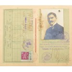 1920 Magyar Királyság fényképes útlevele, lelkész részére, áthúzott Népköztársaság megnevezéssel, felette Király(ság...