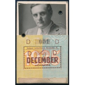 1935 Lovászy Márton újságíró fényképes BESZKART bérlete.