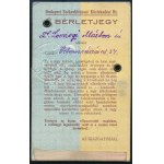 1935 Lovászy Márton újságíró fényképes BESZKART bérlete.
