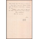 1896 Győrvármegye és Győr sz. kir. város főispánja, gróf Laszberg Rudolf (1848-1908) kézzel írt...