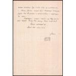 1896 Győrvármegye és Győr sz. kir. város főispánja, gróf Laszberg Rudolf (1848-1908) kézzel írt...