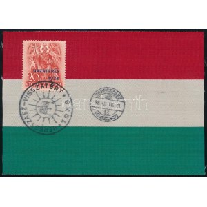 1938 Nemzeti színű szalag bélyeggel és Beregszász visszatért pecséttel