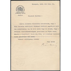 1939 Csánky Dénes (1885-1972) festőművész...