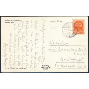 1942 Székelyudvarhely, Áprily Lajos (1887-1967) költő,műfordító saját kézzel írt képeslapja báró Mannsberg Arvéd (1890...