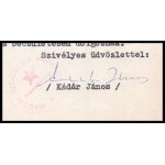 1964 Kádár János (1912-1989) személyes hangú, saját kézzel aláírt levele Vas Zoltán (1903-1983) író, 56...