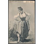 Blaha Lujza (1850-1926) színésznő aláírása papírlapon...