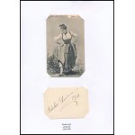 Blaha Lujza (1850-1926) színésznő aláírása papírlapon...