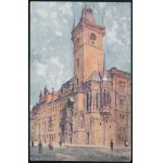 cca 1915 Az MTK labdarúgói által aláírt képeslap Prágából Orth, Braun Vágó és mások aláírásával ...