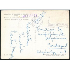 1955 Lantos Mihály, az Aranycsapat tagja áltat írt képeslap ...