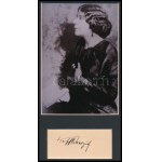 Kaffka Margit (1880-1918) írónő autográf aláírása modern fotóval installálva
