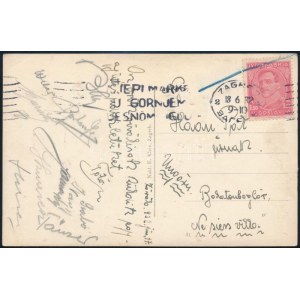 1932 Gradjanski Zagreb - FC Hungária- Fradi (FTC) vegyes csapat (MTK) (1932. jún. 19.) mérkőzés (5:0) játékosainak ...