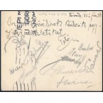 1932 Gradjanski Zagreb - FC Hungária- Fradi (FTC) vegyes csapat (MTK) (1932. jún. 19.) mérkőzés (5:0) játékosainak ...